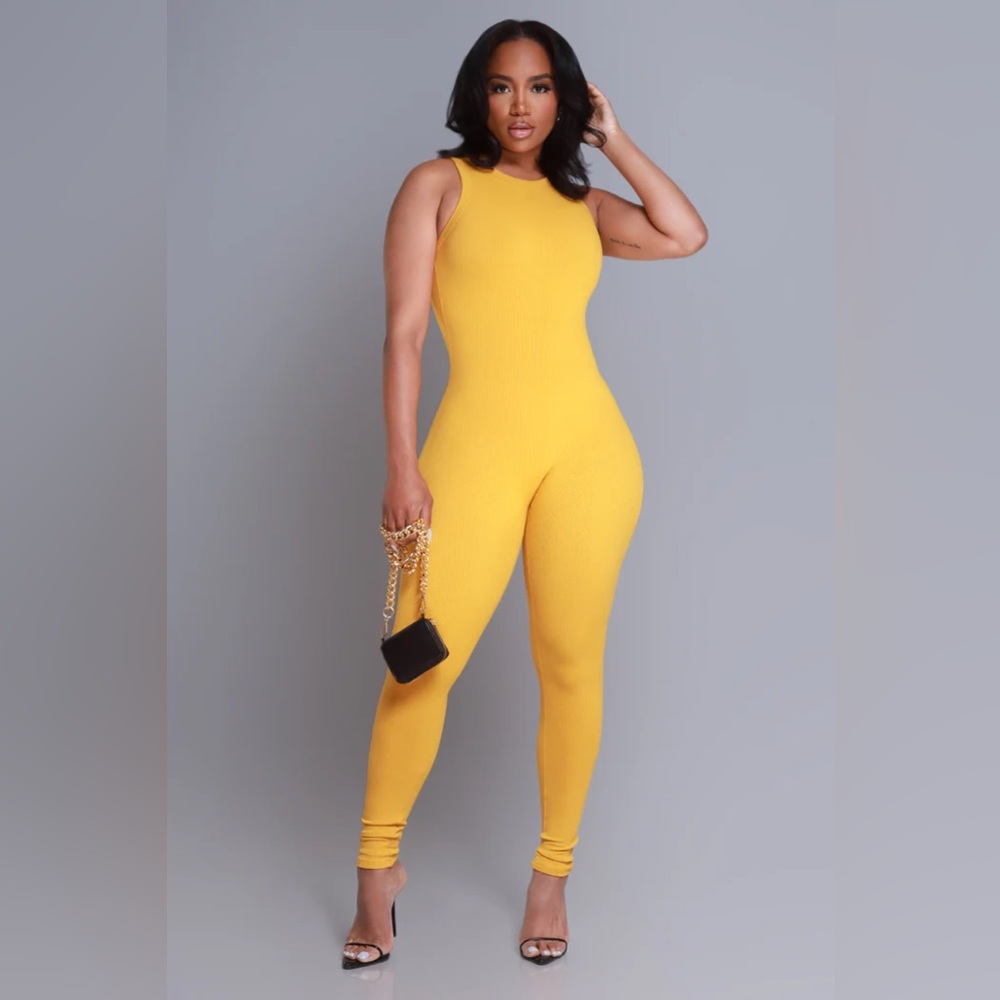 Yellow Sleeveless Jumpsuit